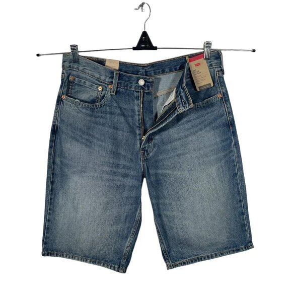 Levis 469 Men's Loose Fit Denim Shorts Size 34-36 Blue Medium Wash - Picture 2 of 10